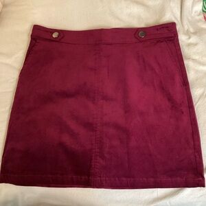 LOFT Rich Maroon Mini Skirt